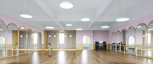 现代幼儿园舞蹈室3d模型
