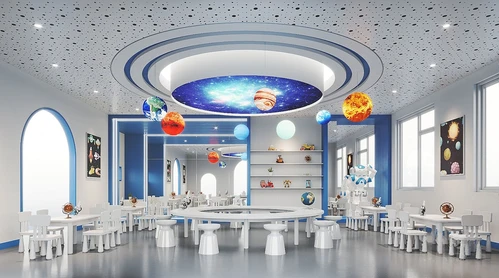 现代幼儿园星空科技室3d模型