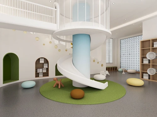 现代幼儿园图书阅览室3d模型