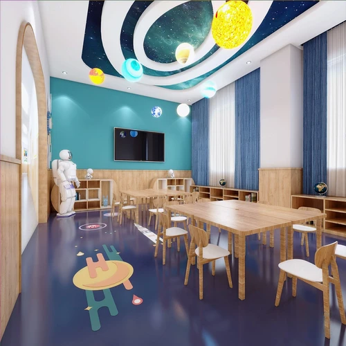 现代简约幼儿园教室3d模型
