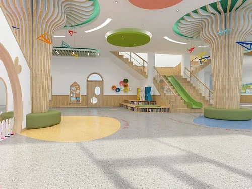现代幼儿园大厅3d模型