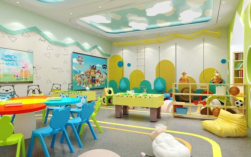 现代幼儿园活动室3d模型