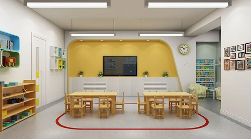 现代幼儿园课室3d模型