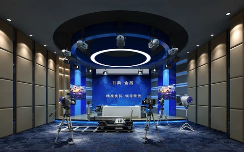 现代电视台直播间3d模型