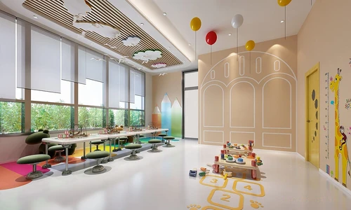 现代幼儿园教室玩具娱乐区