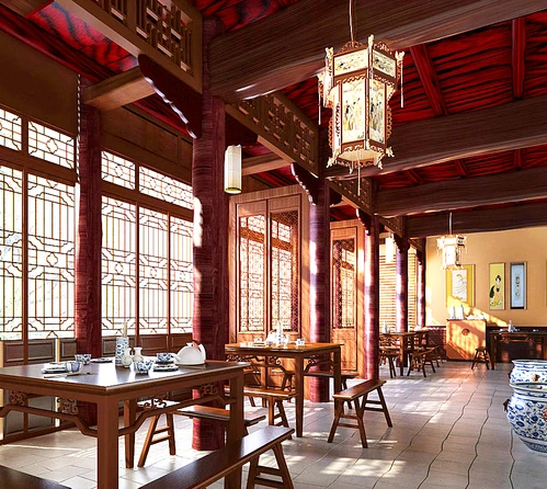 中式古典餐厅茶馆