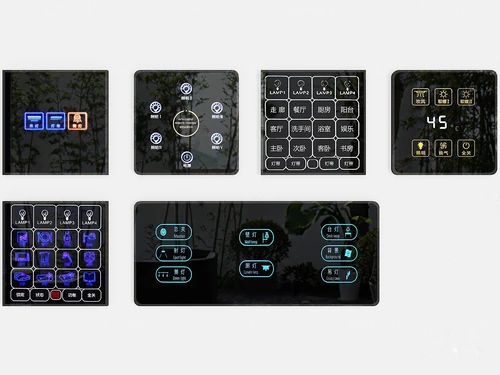 现代智能灯开关3d模型