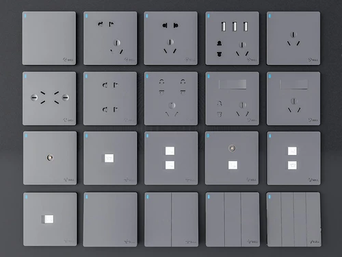 现代开关插座面板3d模型