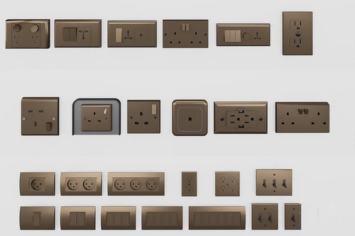 现代金属开关插座3d模型