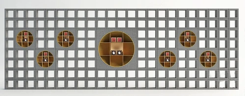 现代镂空屏风隔断背景墙3d模型