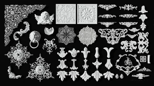 欧式石膏雕刻雕花3d模型