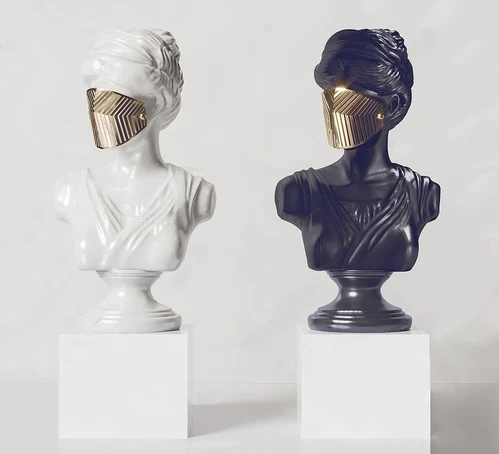 现代雕塑摆件3D模型