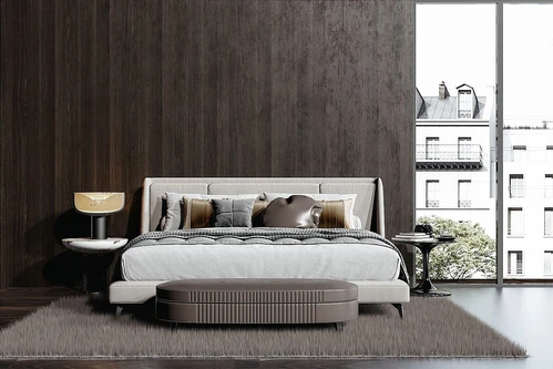 意大利 米洛提 Minotti 现代双人床