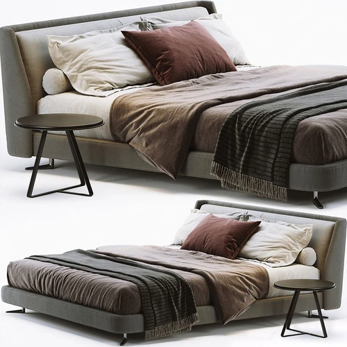 Minotti 现代双人床
