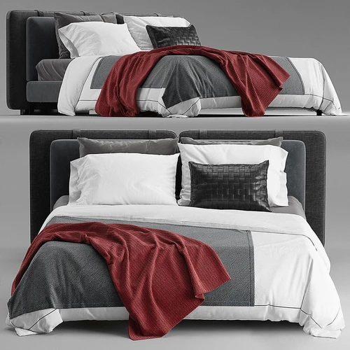 Minotti 现代双人床