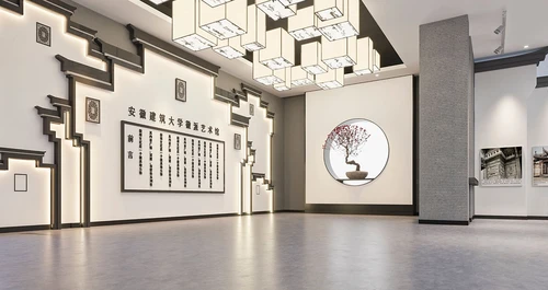新中式徽派艺术馆展厅