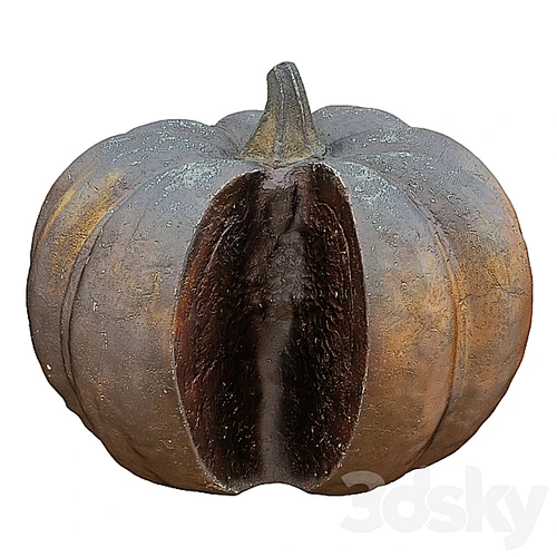Metal Pumpkin Sculpture