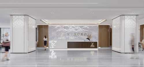 现代美容院大堂前台