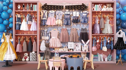 现代儿童服装店展柜