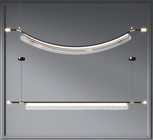 现代吊灯组合3D模型