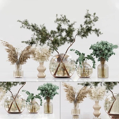 水培绿植干枝摆件组合