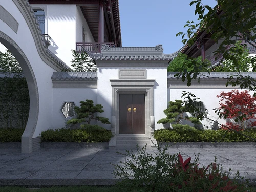 中式建筑大门