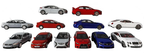 现代轿车汽车3d模型