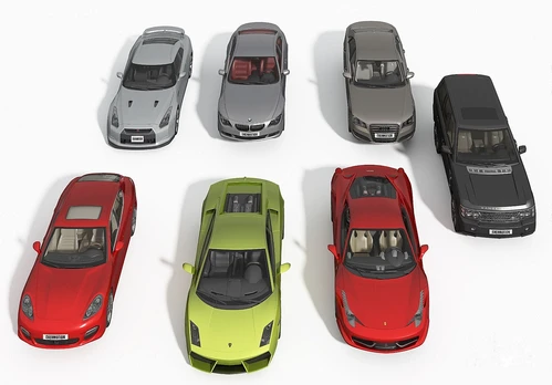 现代跑车轿车3d模型