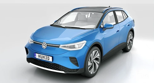 现代大众电动汽车3d模型