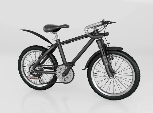 现代山地自行车3d模型