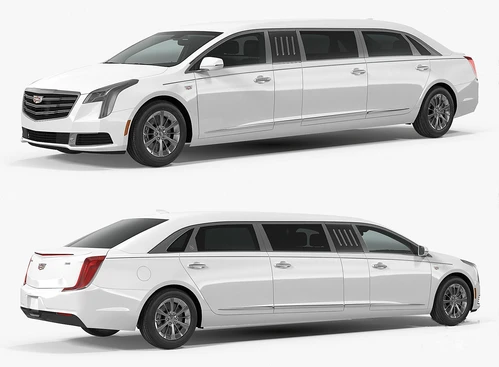 现代凯迪拉克加长轿车3d模型