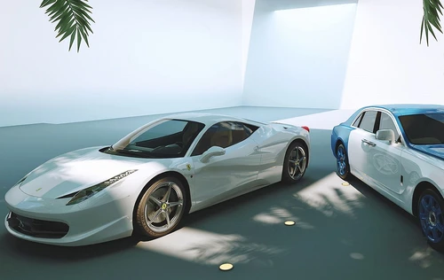 现代法拉利劳斯莱斯汽车3d模型
