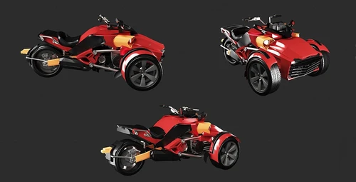 现代山地车3d模型