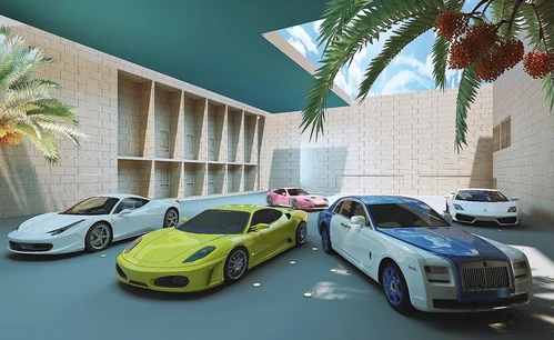 现代别墅跑车3d模型