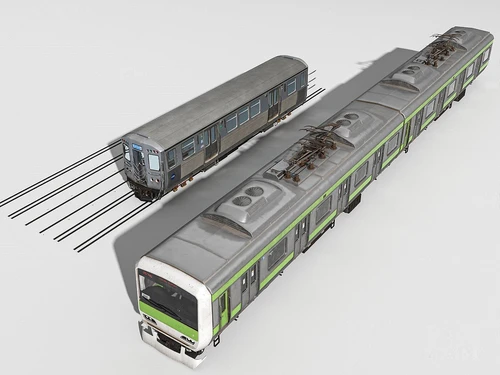 现代地铁轻轨3d模型