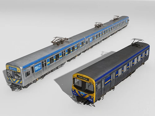 现代地铁轻轨3d模型