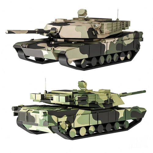现代主战坦克装甲车3d模型