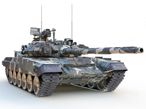 现代T90坦克装甲车3d模型