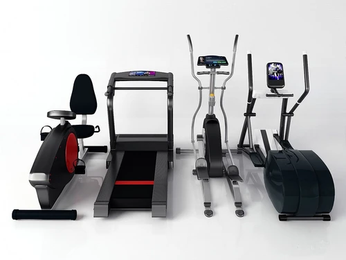 现代跑步机健身器材3d模型