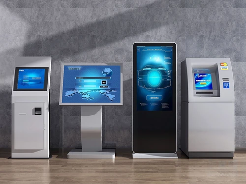 现代取款机一体机自助机3d模型