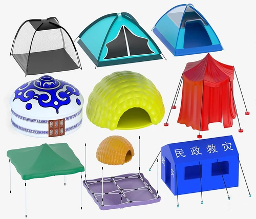 现代帐篷遮阳棚蒙古包3d模型