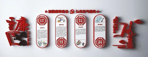 现代廉政党建文化墙