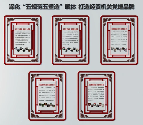 现代五规范五塑造党建宣传栏