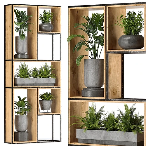 现代盆栽植物架装饰柜