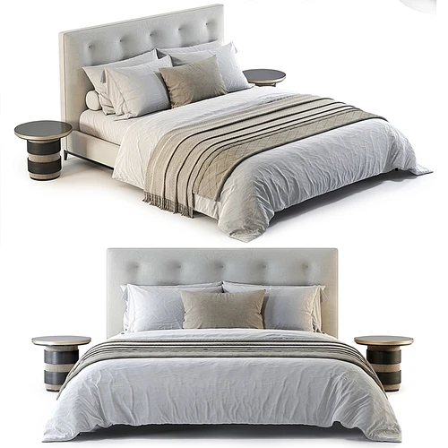 Minotti 现代布艺双人床