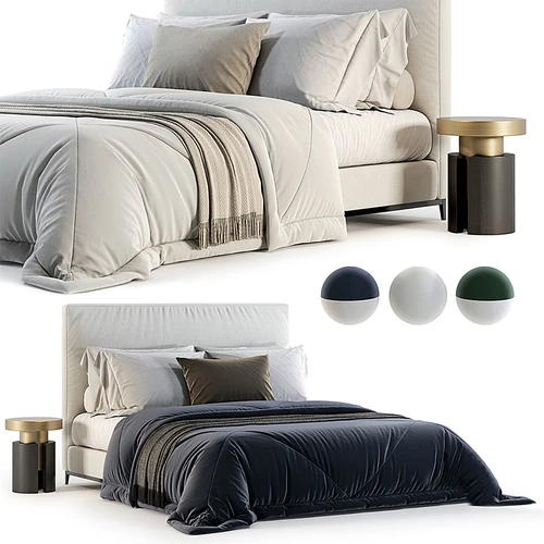 Minotti 现代双人床