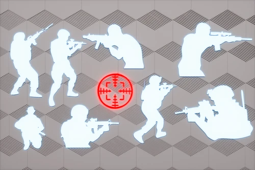 现代简约持枪士兵