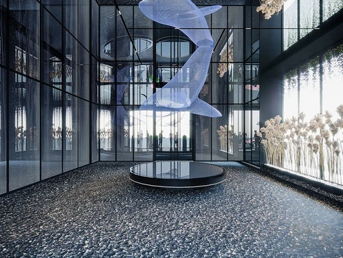 现代酒店中庭3d模型
