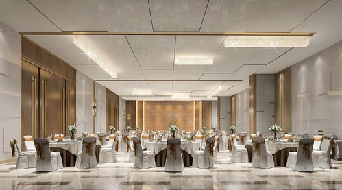 现代酒店宴会厅3d模型I