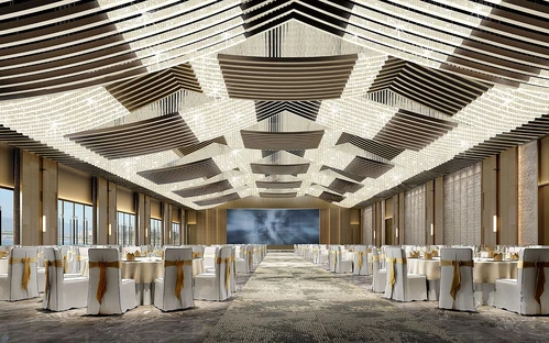 现代酒店宴会厅3d模型